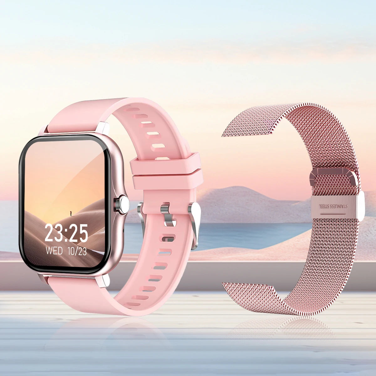 Fitness monitoring Smart watch for iPhone/Android with wireless calling