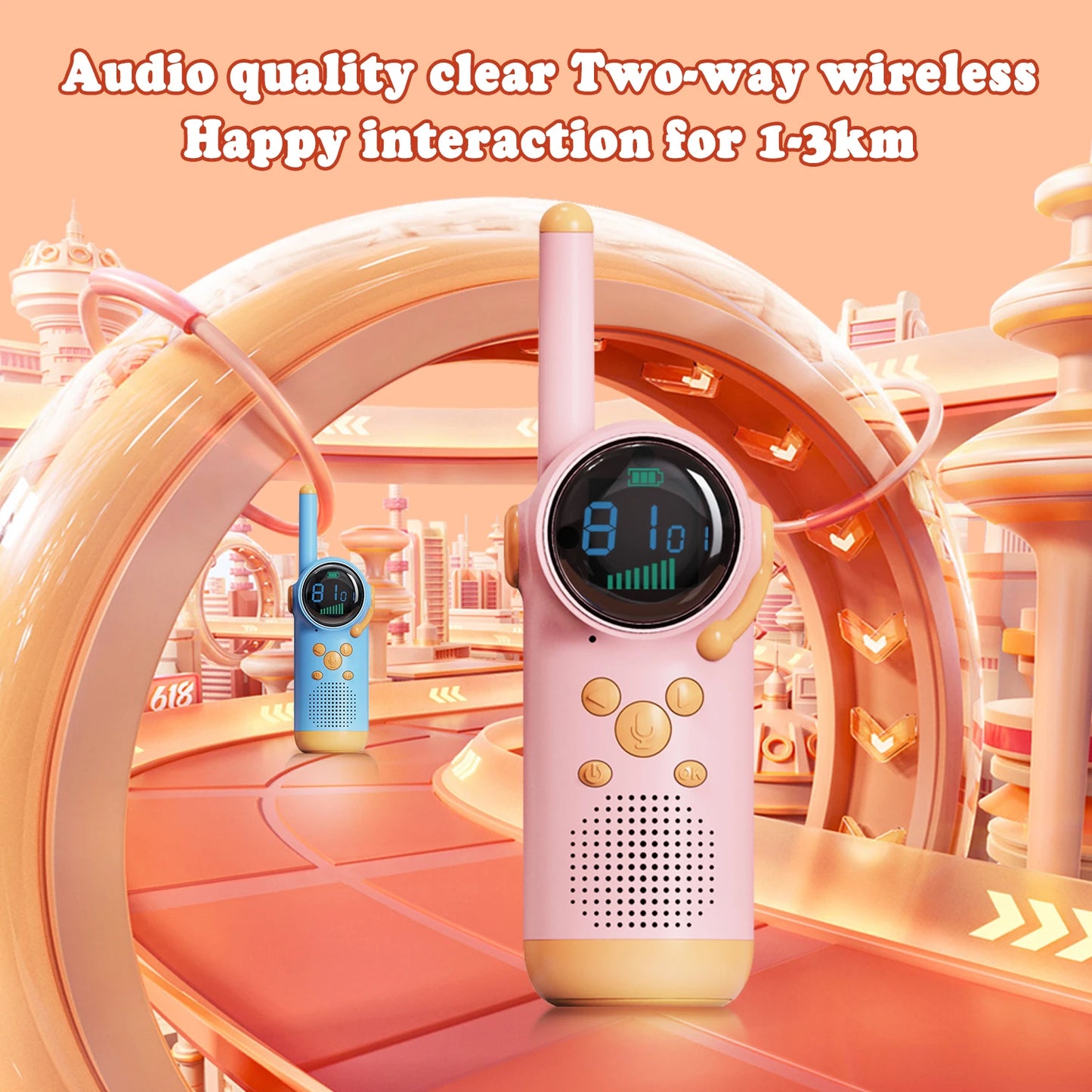 Children's two-person rechargeable walkie talkie toy