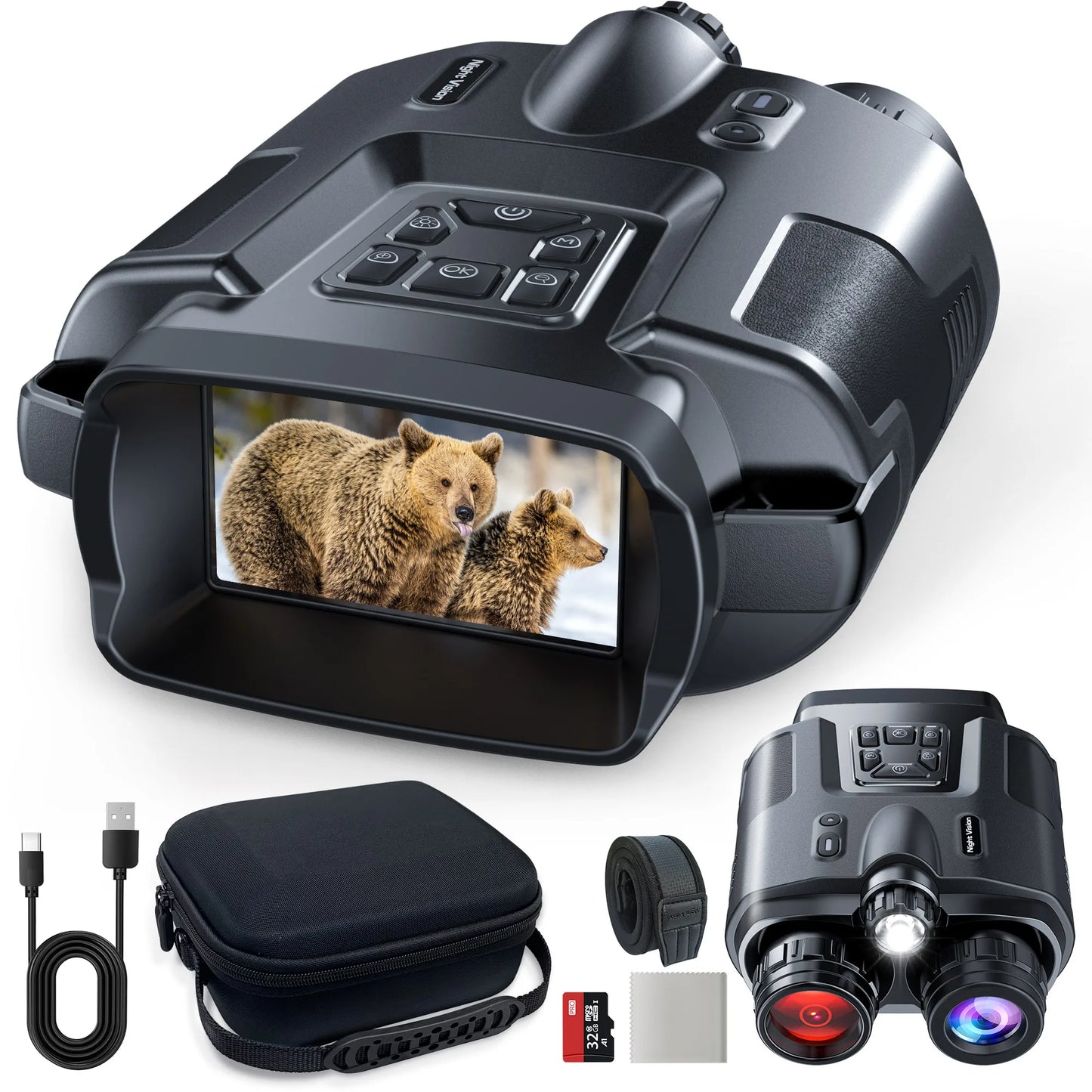 USB Rechargeable Binoculars for Hunting Camping Boating