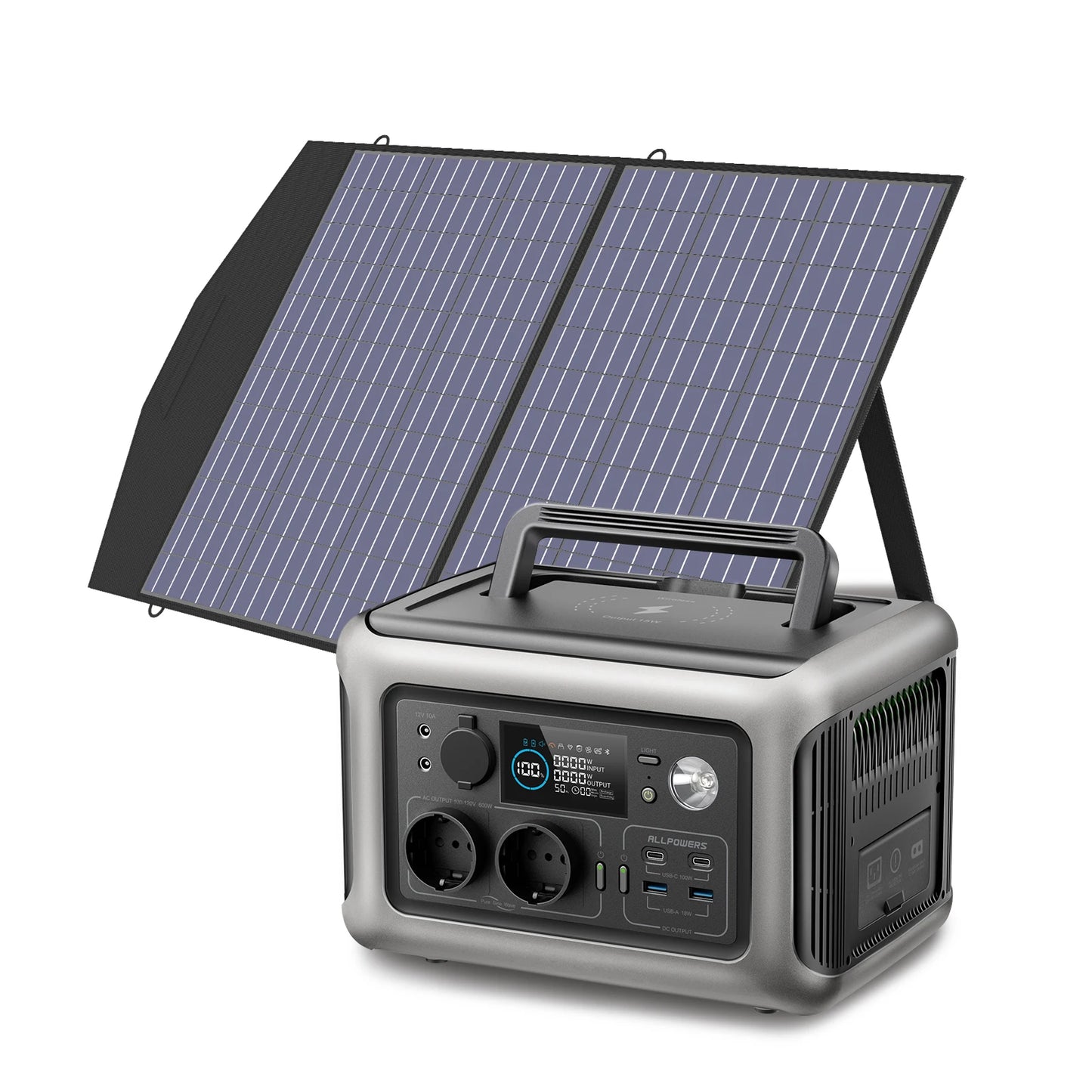 Portable Solar Generator Power Station with Solar Panel (Optional)