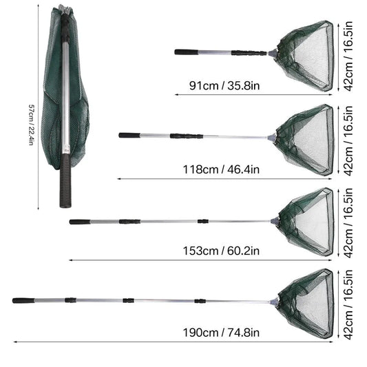 Folding Telescopic Extending Fishing Landing Net