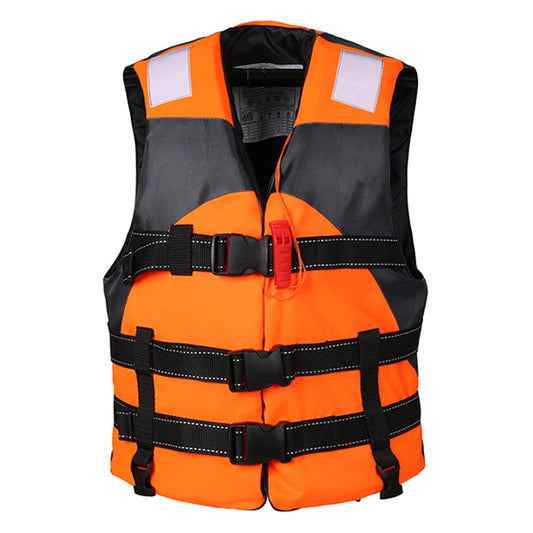 Survival Life Vest with Whistle for Adults, Polyester