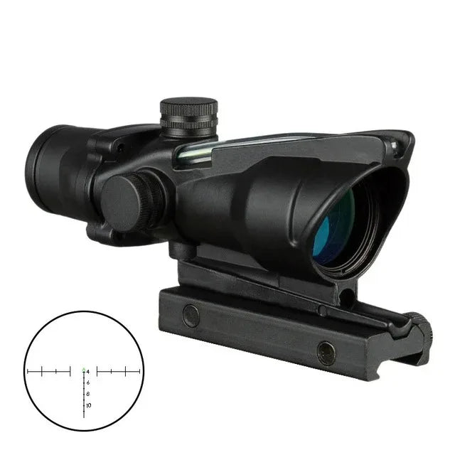 Optical Sight Hunting Riflescope Real Fiber Optics Red Dot Illuminated