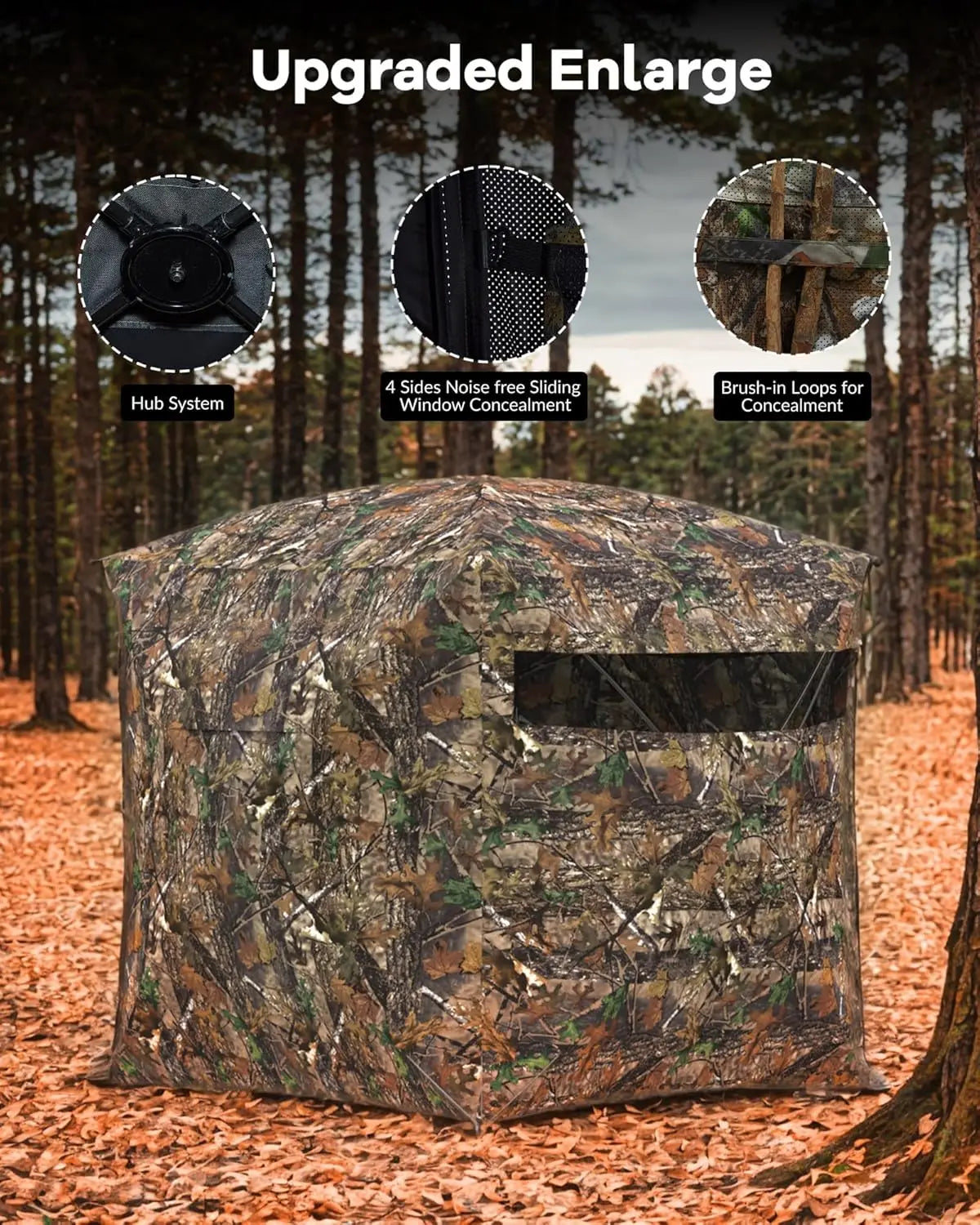 4-6 People Outdoor Hunting Pop Up Ground Blinds for116" 58" 66"