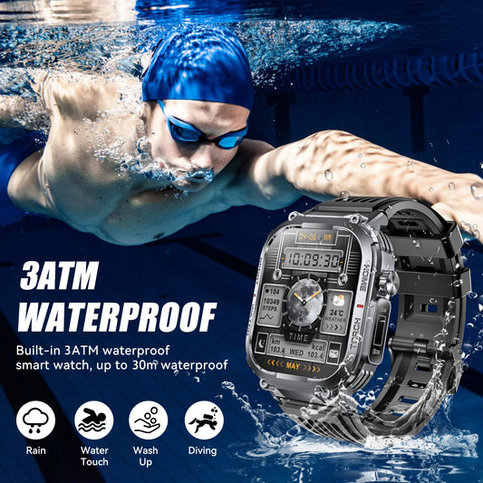 New Waterproof Smart Watch with Compass and LED Flashlight