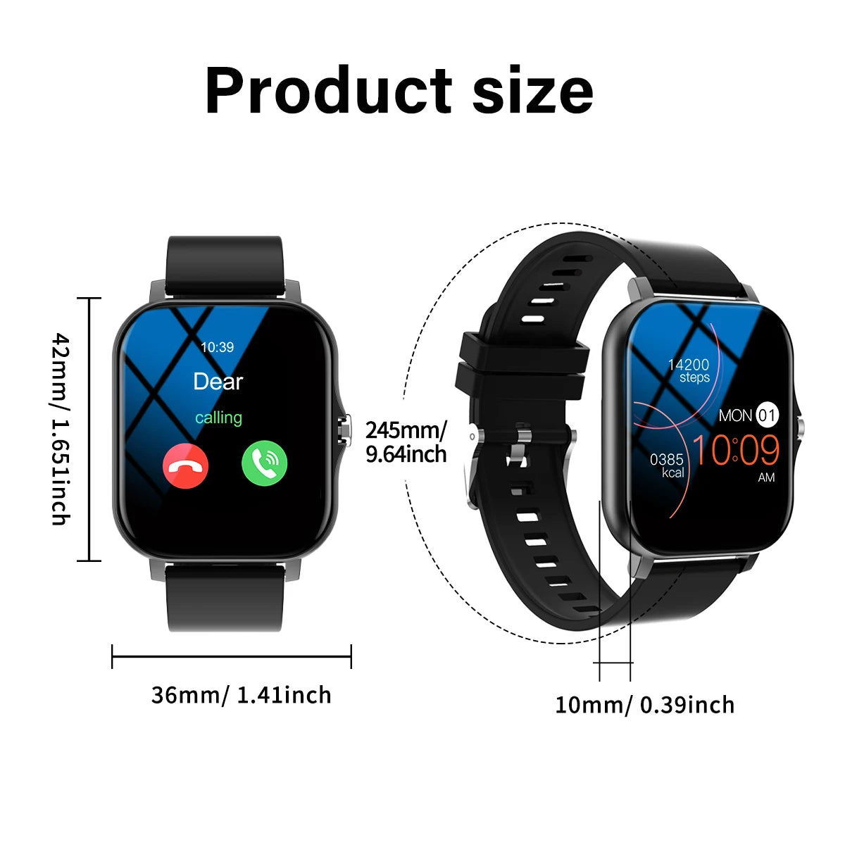 Bluetooth Sports Fitness Tracker Smart Watch for Android