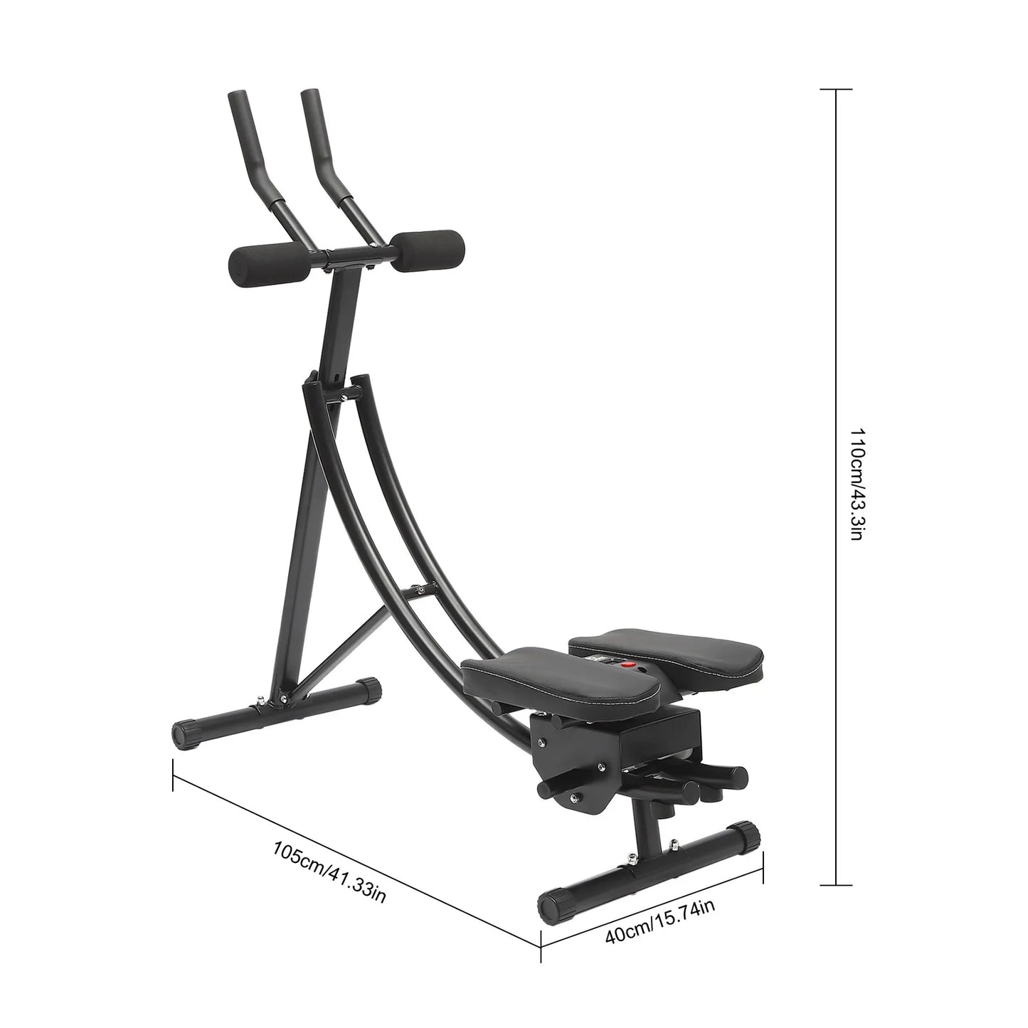 3-Level Settings 330lbs Capacity Adjustable Ab Machine