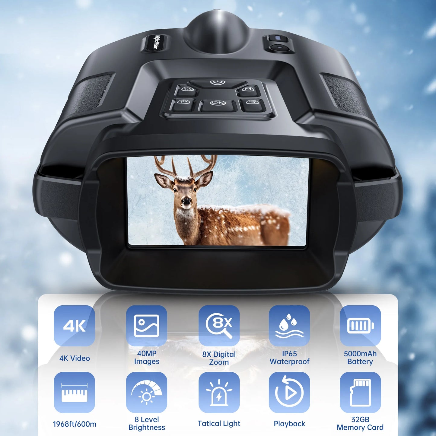 USB Rechargeable Binoculars for Hunting Camping Boating