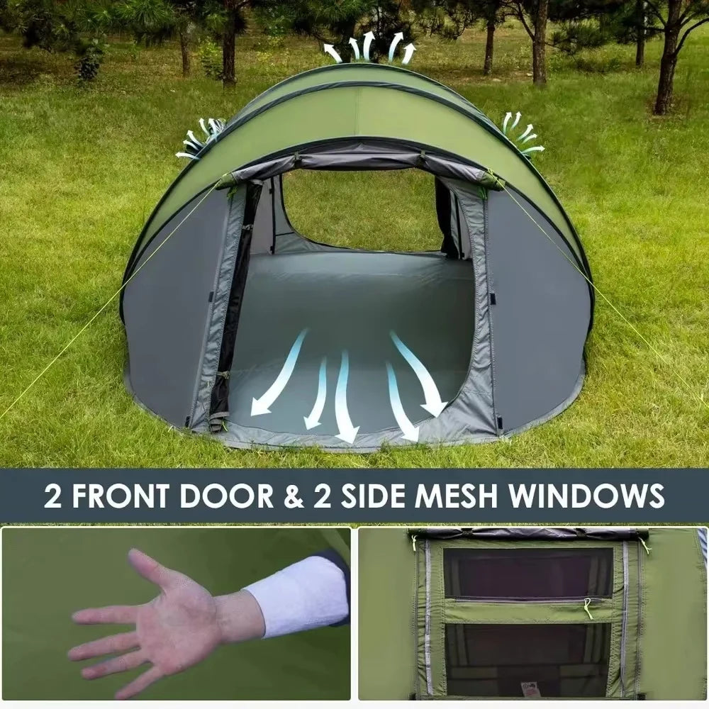 Large Space Waterproof3-4 People Outdoor Throw Open Tent