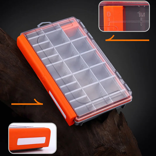 Fishing Box Waterproof Fish Hook Fishing Lure Bait Storage Case with Removable Dividers Portable Fishing Gear Accessories Box