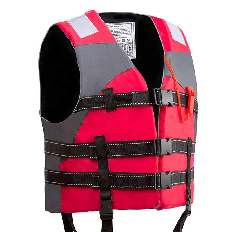 Survival Life Vest with Whistle for Adults, Polyester