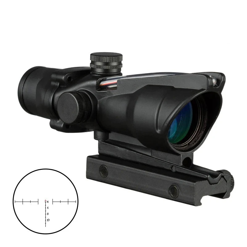 Optical Sight Hunting Riflescope Real Fiber Optics Red Dot Illuminated