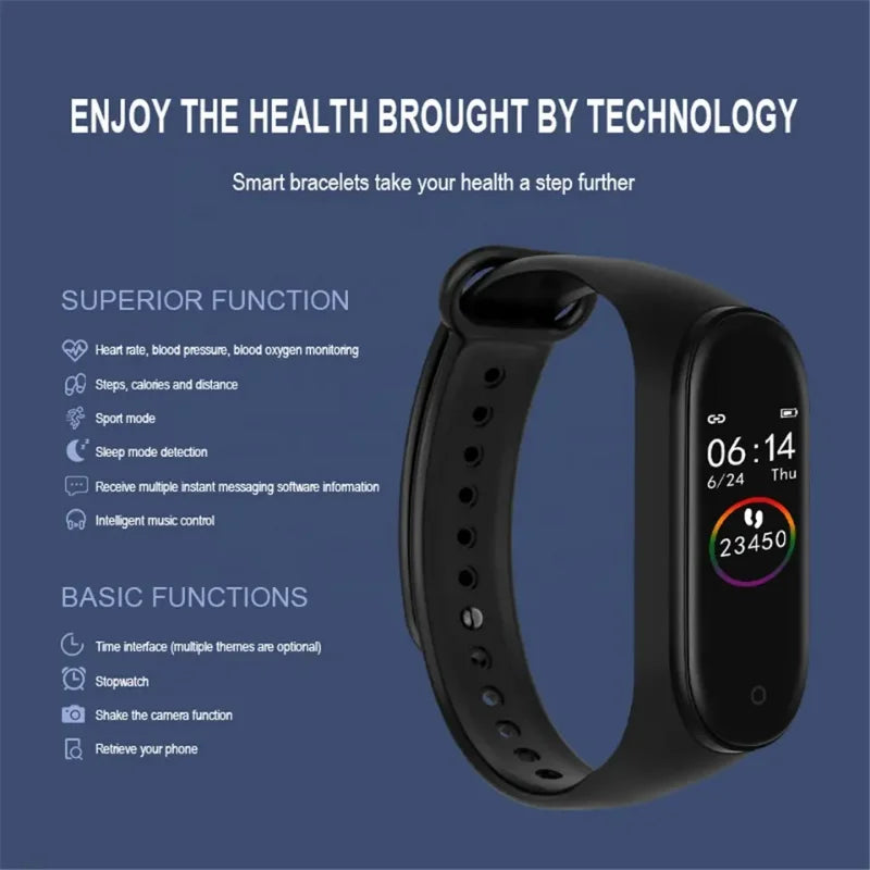 M4 Wristband Sport Fitness Pedometer Smart Bracelet
