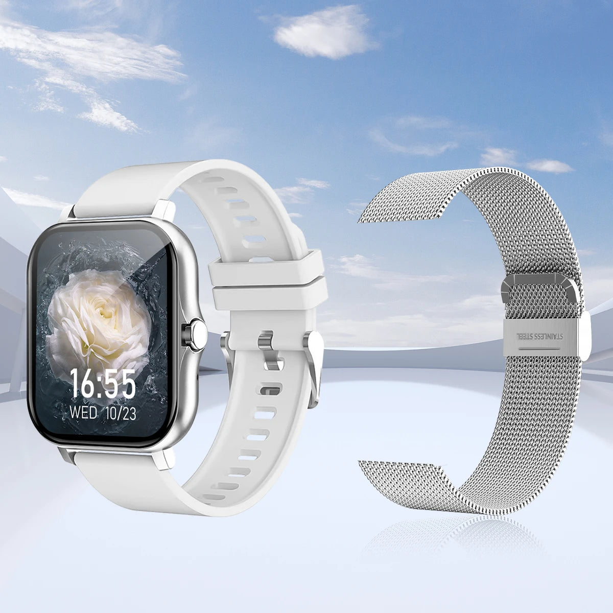 Fitness monitoring Smart watch for iPhone/Android with wireless calling