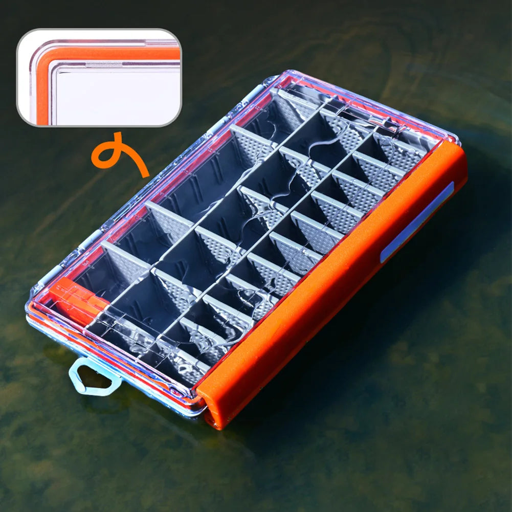 Fishing Box Waterproof Fish Hook Fishing Lure Bait Storage Case with Removable Dividers Portable Fishing Gear Accessories Box