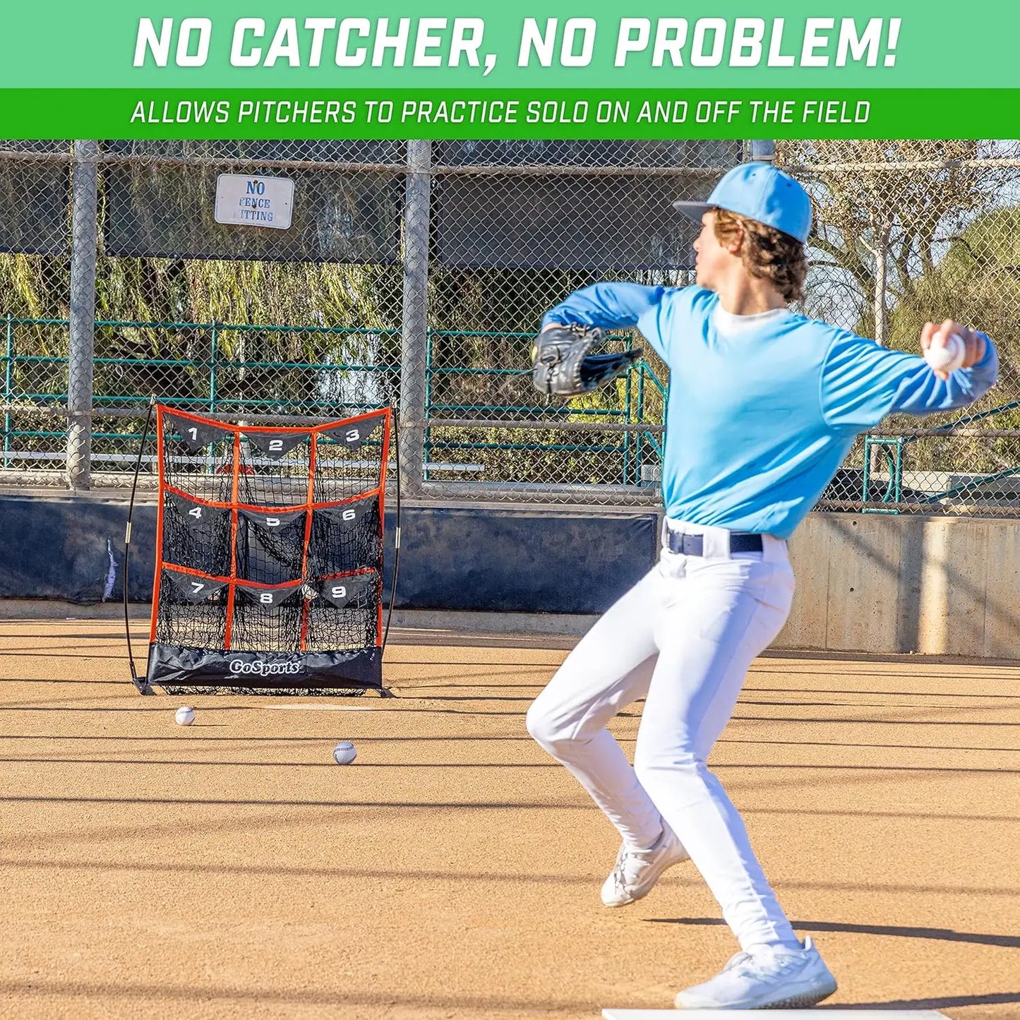 Baseball and Softball Pitching Strike Zone Target Net