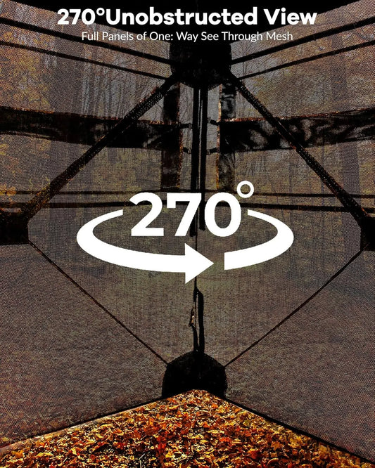 4-6 People Outdoor Hunting Pop Up Ground Blinds for116" 58" 66"