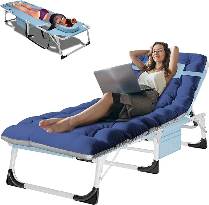 Adjustable Double-Layer Heavy Duty 3in1Folding Camping Cots for Adults