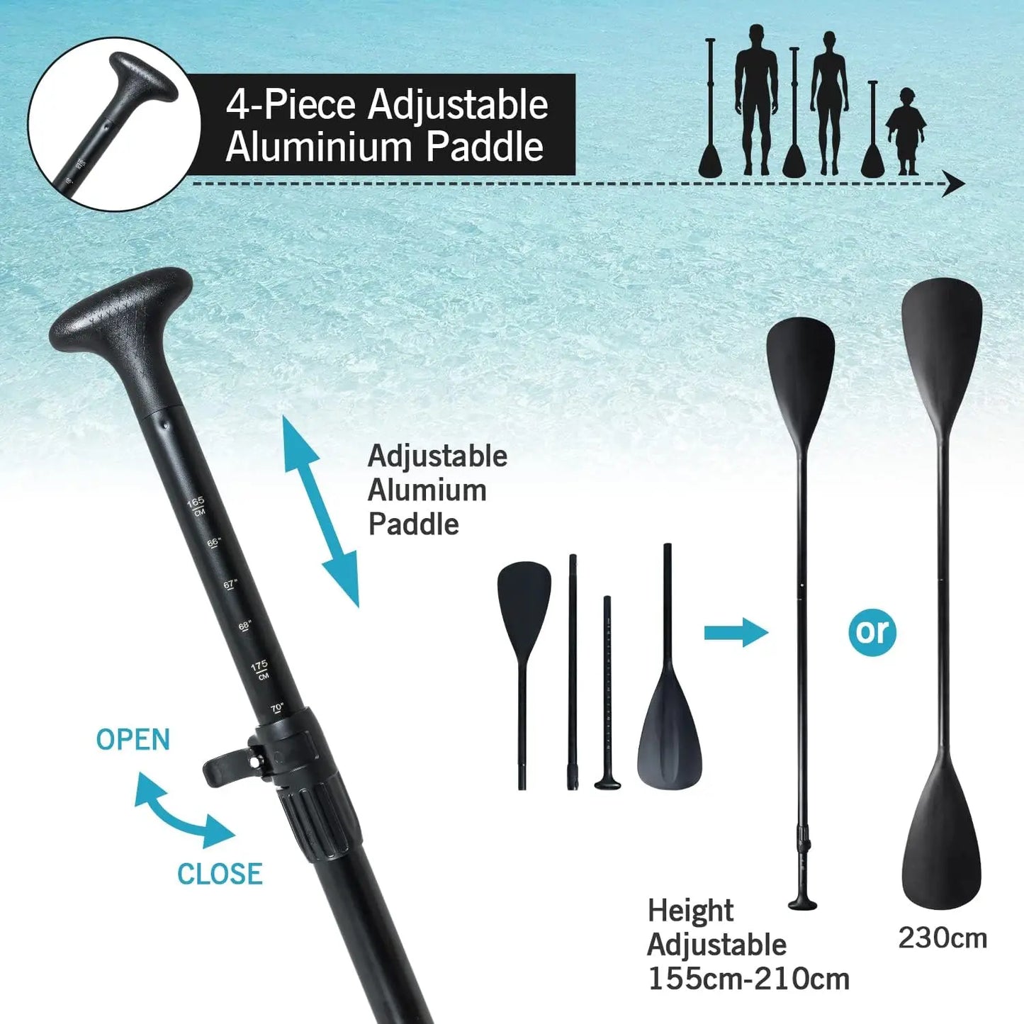 Inflatable Stand Up Paddle Board with Kayak Seat for Teens and Adults