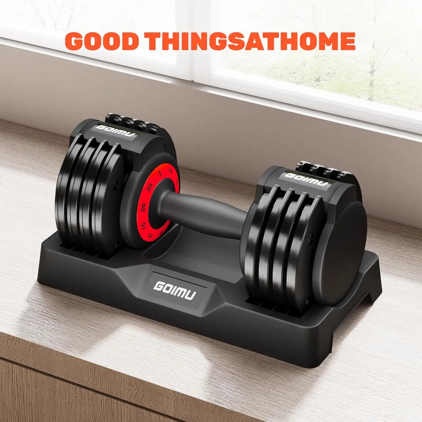 5 in 1 Free Weight 25/55LB Anti-Slip Adjustable Dumbbell Set