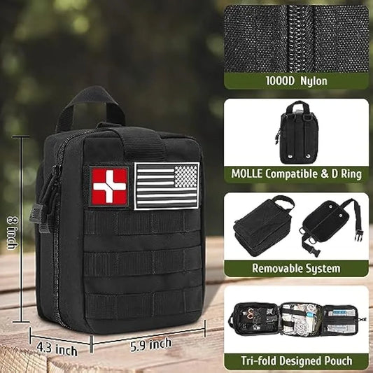 170 PCS Hiking Survival Kits with Essential Survival Gear