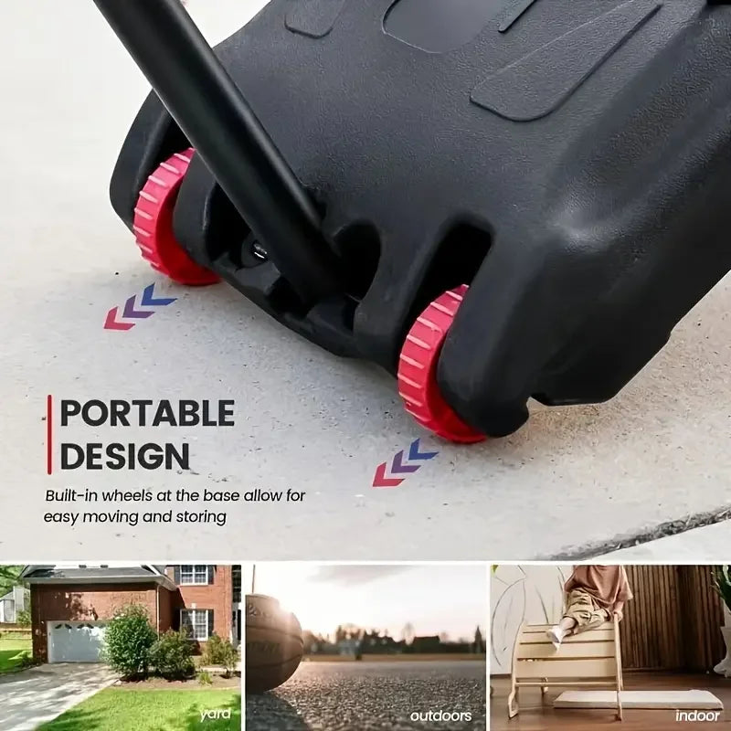 Adjustable Basketball Stand with 44" Shatterproof Backboard