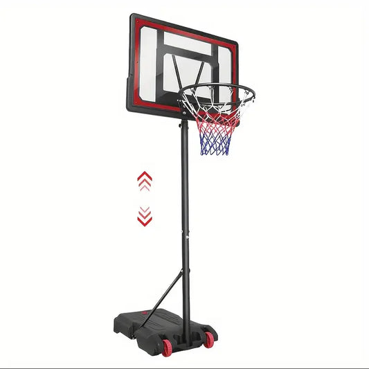 Adjustable Basketball Stand with 44" Shatterproof Backboard