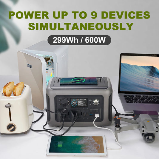 Portable Solar Generator Power Station with Solar Panel (Optional)
