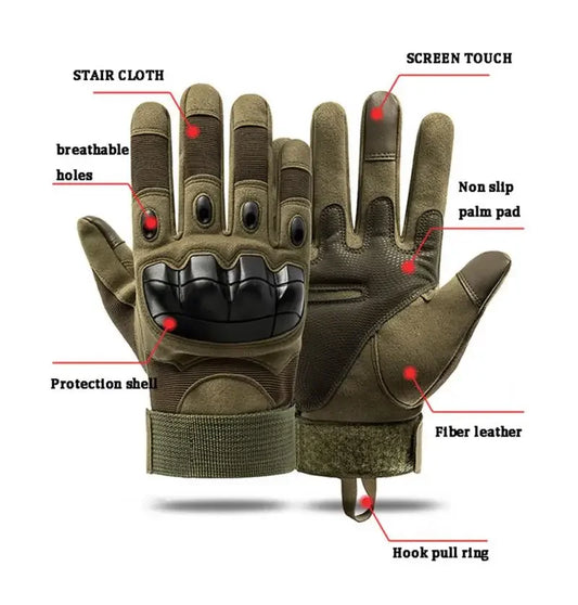 Men's Military Tactical Gloves for Shooting, Hunting, Airsoft, Motorcycle, Cycling