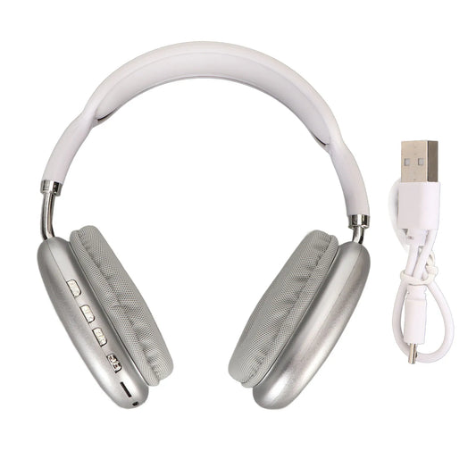 Wireless White Over Ear Bluetooth Headphone for Running