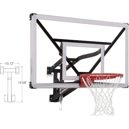 54" Wall Mounted Adjustable-Height and Fixed Basketball Hoop