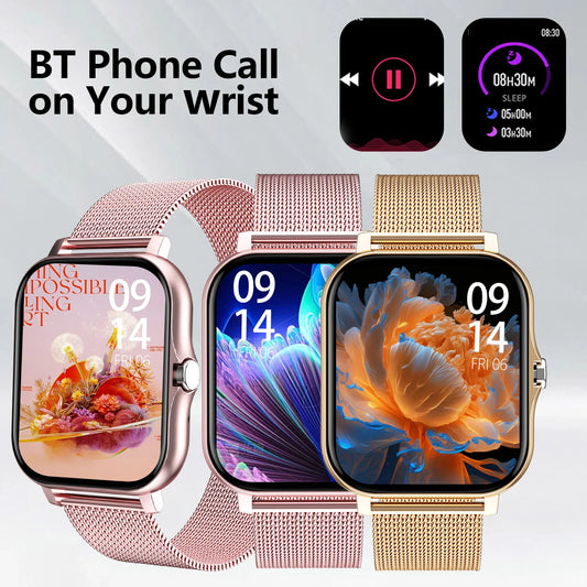 Fitness monitoring Smart watch for iPhone/Android with wireless calling