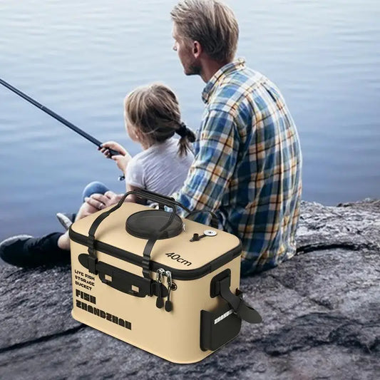 Live Bait Fishing Bucket with Aeration Hole