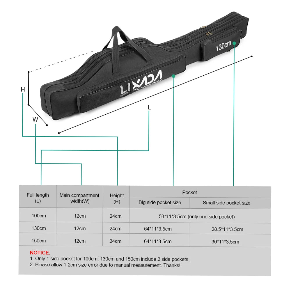 Folding Portable Fishing Rod Reel Bag