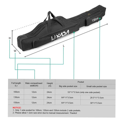 Folding Portable Fishing Rod Reel Bag