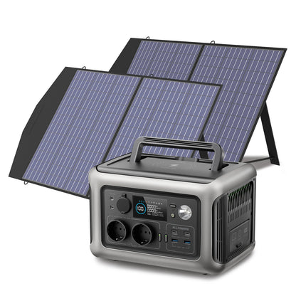 Portable Solar Generator Power Station with Solar Panel (Optional)