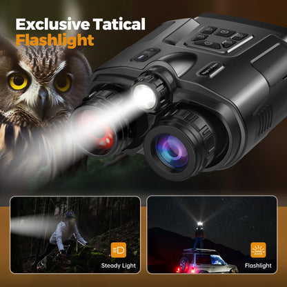 Rechargeable 4K Infrared Night Vision Binoculars for Hunting & Surveillance