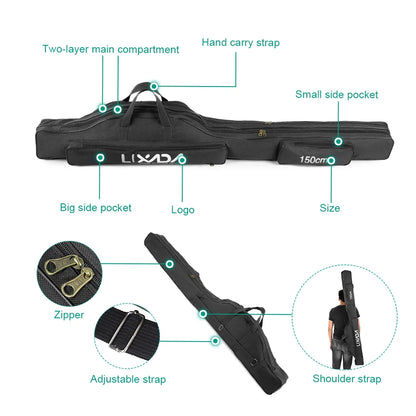 Folding Portable Fishing Rod Reel Bag