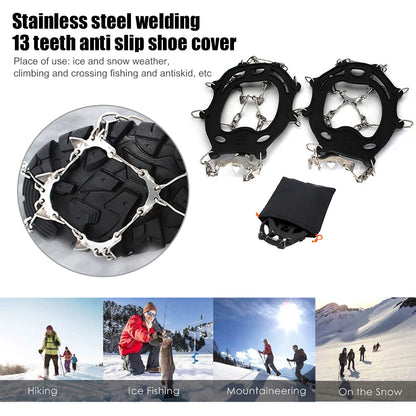 13 Teeth Non-Slip Spike Grips Shoe Crampon