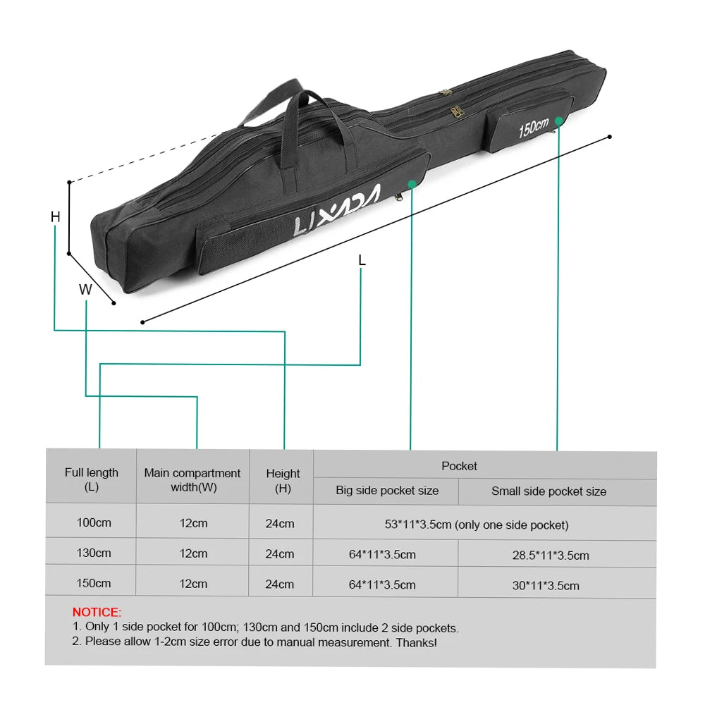 Folding Portable Fishing Rod Reel Bag