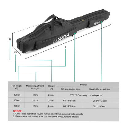 Folding Portable Fishing Rod Reel Bag