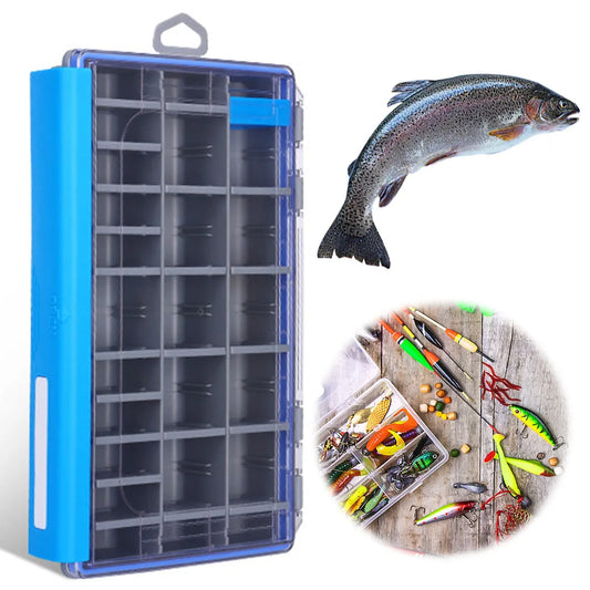 Fishing Box Waterproof Fish Hook Fishing Lure Bait Storage Case with Removable Dividers Portable Fishing Gear Accessories Box