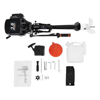 3.6HP 2-Stroke Outboard Motor 55CC Heavy Duty Fishing Boat Engine