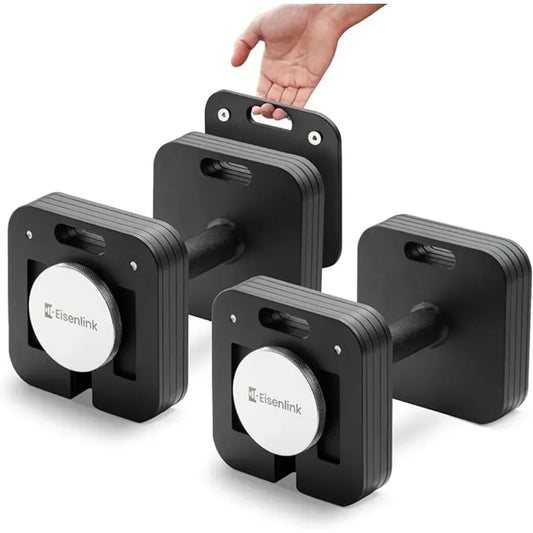 Quick-LockAdjustable Dumbbell Set, 10-50lb, 5lb Increments