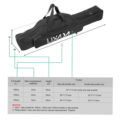 Folding Portable Fishing Rod Reel Bag